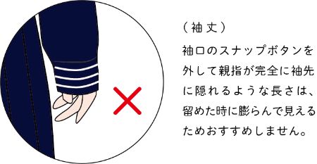 手と袖口のイメージ写真×