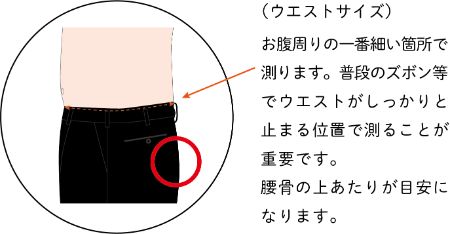 おなか回りとウエストのイメージ写真〇